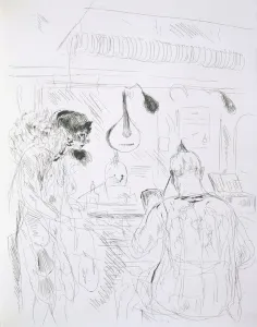 Dressing Room Gallery: Backstage scene at a Paris Bal de Nuit or circus, from Paris Sketches