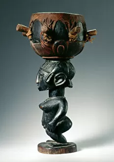 Related Images Collection: Baga Karyatiden Drum from Guinea (wood and animal hide) (see also 186370)