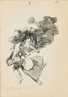 Bajan Rinendo (They Go Down Quarreling) (brush & grey wash on paper) Bajan Rinendo (They Go Down Quarreling) (brush & grey wash on paper)