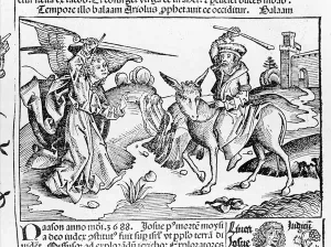 Balaam's donkey from Hartmann Schedel's Nuremberg Chronicle, 1497 Balaam's donkey from Hartmann Schedel's Nuremberg Chronicle, 1497