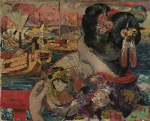The Balcony, Yokohama, 1894 (oil on canvas laid on panel) The Balcony, Yokohama, 1894 (oil on canvas laid on panel)