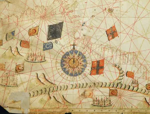 The Balkans, from a nautical atlas of the Mediterranean and Middle East (ink on vellum) The Balkans, from a nautical atlas of the Mediterranean and Middle East (ink on vellum)