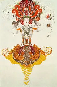 Ballet Costume for The Firebird, by Stravinsky (w/c on paper) Ballet Costume for The Firebird, by Stravinsky (w/c on paper)