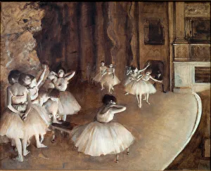 Ballet rehearsal on the stage, 1874 (Oil on canvas) Ballet rehearsal on the stage, 1874 (Oil on canvas)