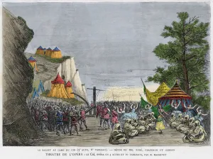 Ballet scene at the military camp of the Cid Illustration of ' Le Cid" Ballet scene at the military camp of the Cid Illustration of ' Le Cid"