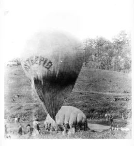 Balloon near Gaines Mill, Virginia, 1862 (b/w photo) Balloon near Gaines Mill, Virginia, 1862 (b/w photo)
