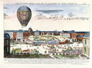 The Balloon Voyage of Francois Pilatre de Rozier (1754-96) over the Chateau de Versailles The Balloon Voyage of Francois Pilatre de Rozier (1754-96) over the Chateau de Versailles