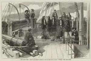 The Baltic Fleet, French and English Officers on the Quarter-Deck of HMS 'Merlin'(engraving)