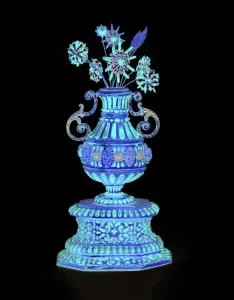 Baluster flowering vase, Trapani, mid 17th century (gilt-copper Baluster flowering vase, Trapani, mid 17th century (gilt-copper