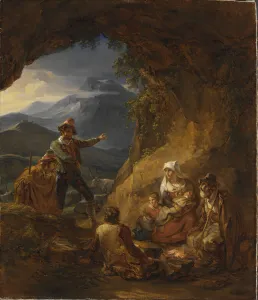 Bandits Entering a Shepherd's Dwelling, 1823 (oil on canvas) Bandits Entering a Shepherd's Dwelling, 1823 (oil on canvas)