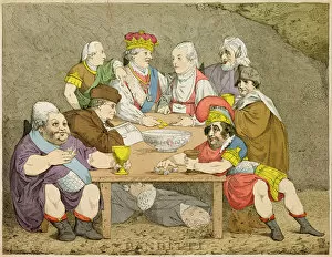 Banditti, 1783 (hand-coloured engraving)