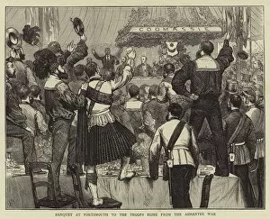 Third Anglo Ashanti War Gallery: Banquet at Portsmouth to the Troops Home from the Ashantee War (engraving)