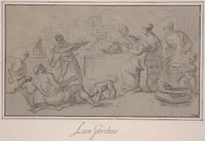 Banquet of the Rich (graphite & ink wash on paper) Banquet of the Rich (graphite & ink wash on paper)