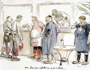 A bar at the slaughterhouses of the Villette in Paris A bar at the slaughterhouses of the Villette in Paris