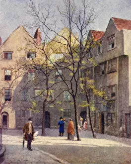 Part of Barnard's Inn, Holborn, 1886 (colour litho)