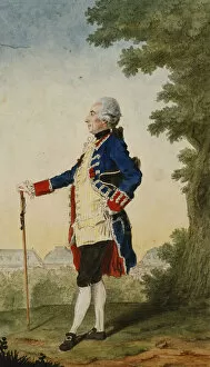The Baron de Bombelles in the Tuileries, 1765 (black lead, red chalk