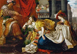 Baroque : Esther devant Assuerus - Esther before Ahasuerus par Van den Hoecke Baroque : Esther devant Assuerus - Esther before Ahasuerus par Van den Hoecke