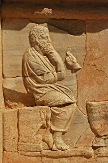 Archaeological Site of Sabratha Collection: Bas-reliefs on the Proscenium of the Roman theatre, Sabratha, Libya, 2nd century AD