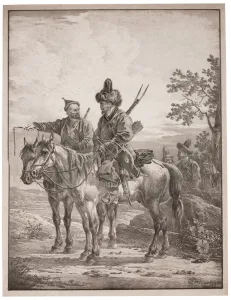 Two Bashkirs on Horseback; or Two Cossacks on Horseback, 1820 (lithograph) Two Bashkirs on Horseback; or Two Cossacks on Horseback, 1820 (lithograph)