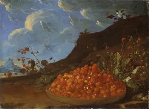 Basket of Wild Strawberries in a Landscape, c.1770 (oil on canvas) Basket of Wild Strawberries in a Landscape, c.1770 (oil on canvas)