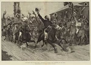 Basuto War Gallery: The Basuto War in South Africa, Departure of Burghers from Outshoorn for the Front (engraving)