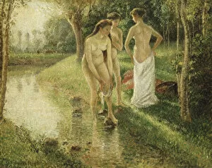 By The Side Of A River Gallery: Bathers, 1896 (oil on canvas)