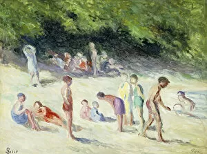 Sitting On Ground Gallery: The Bathers of Mericourt; La Baignade a Mericourt, 1935 (oil onpaper)