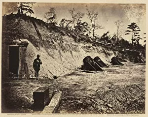 Earthworks Gallery: Battery No. 4, near Yorktown. May, 1862 (albumen print mounted on wove paper)