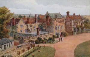 Battle Abbey, from the Gatehouse (colour litho) Battle Abbey, from the Gatehouse (colour litho)