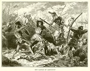 Battle Of Agincourt Gallery: The battle of Agincourt (engraving)