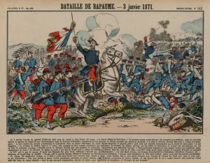 Battle of Bapaume, Franco-Prussian War, 3 January 1871 (coloured engraving) Battle of Bapaume, Franco-Prussian War, 3 January 1871 (coloured engraving)