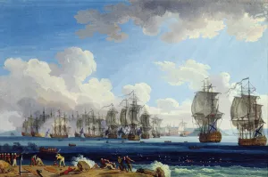 The Battle of Chesma on the 5th July 1770 (gouache on paper) The Battle of Chesma on the 5th July 1770 (gouache on paper)