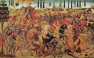 Macedonia Gallery: Battle between Darius (399-330 BC) and Alexander the Great (356-323 BC) (oil on panel)