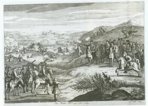 The Battle of Edgehill, 23rd October 1642 (engraving) (b/w photo) The Battle of Edgehill, 23rd October 1642 (engraving) (b/w photo)