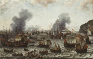 The Battle of Gibraltar, between the Dutch and Spanish Fleets, 25th April 1607 The Battle of Gibraltar, between the Dutch and Spanish Fleets, 25th April 1607