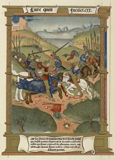 Battle between the Idumeans and Jews (colour litho) Battle between the Idumeans and Jews (colour litho)