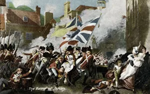 The Battle Of Jersey (colour litho)
