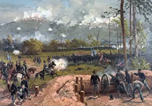 Atlanta Campaign Gallery: Battle of Kennesaw Mountain, pub. L Prang & Co. 1886 (colour litho)