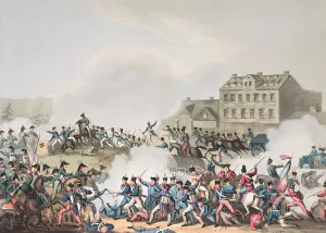 Battle of Leipsic (Leipzig), 19th October, 1813: etched by I. Clarke, aquatinted by M Battle of Leipsic (Leipzig), 19th October, 1813: etched by I. Clarke, aquatinted by M