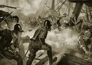 The Battle of Lepanto, illustration from Hutchinson's History of the Nations' The Battle of Lepanto, illustration from Hutchinson's History of the Nations'