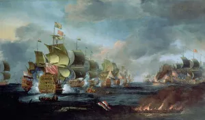 The Battle of Lowestoft, June 3rd, 1665 (oil on canvas) The Battle of Lowestoft, June 3rd, 1665 (oil on canvas)