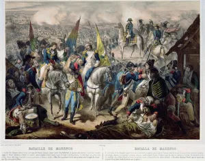 Battle of Marengo 14th June 1800 (colour litho) Battle of Marengo 14th June 1800 (colour litho)