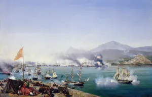 The Battle of Navarino, 20 October 1827 (oil on canvas) The Battle of Navarino, 20 October 1827 (oil on canvas)