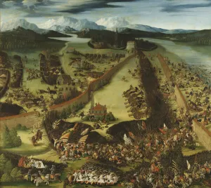 The Battle of Pavia (oil on panel) The Battle of Pavia (oil on panel)