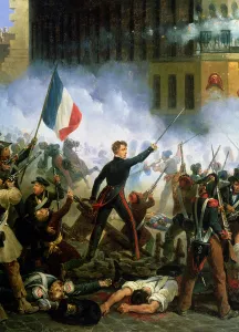 Battle in the Rue de Rohan, 28th July 1830, 1831 (oil on canvas) (detail of 156577) Battle in the Rue de Rohan, 28th July 1830, 1831 (oil on canvas) (detail of 156577)