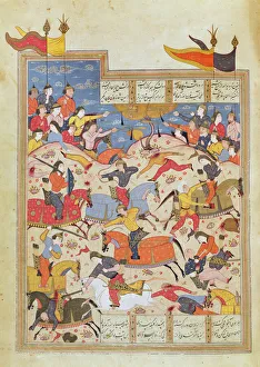 Battle Scene, illustration from the Shahnama (Book of Kings) Battle Scene, illustration from the Shahnama (Book of Kings)
