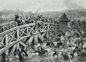 The Battle of Stamford Bridge, September 25th, 1066 (litho) The Battle of Stamford Bridge, September 25th, 1066 (litho)