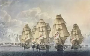 Battle of Trafalgar, rear division, engraved and published by the artist, 1806 (litho) Battle of Trafalgar, rear division, engraved and published by the artist, 1806 (litho)