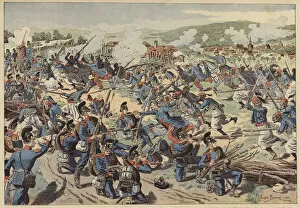 Battle Of Wissembourg Gallery: Battle of Wissembourg, Franco-Prussian War, 4 August 1870 (colour litho)