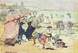 Gioco Gallery: On the beach, in Imagier de l'enfance, c.1900 (engraving)